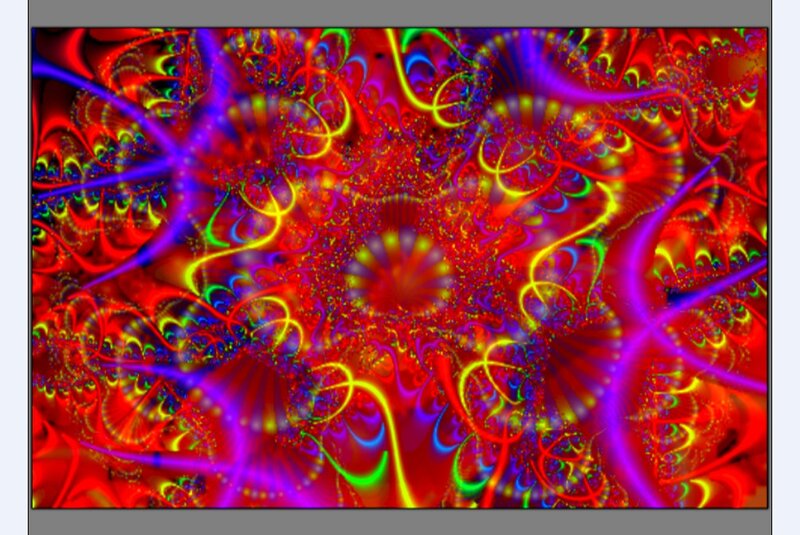 Colorful Fractal Pattern — Red, Vibrant, Abstract, Spirals, Curves
