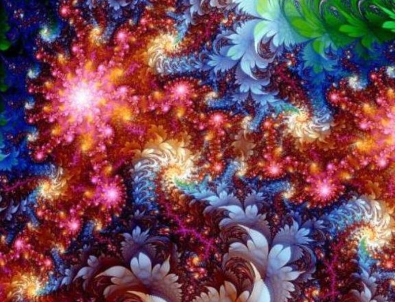 Colorful Fractal Pattern — Red, Vibrant