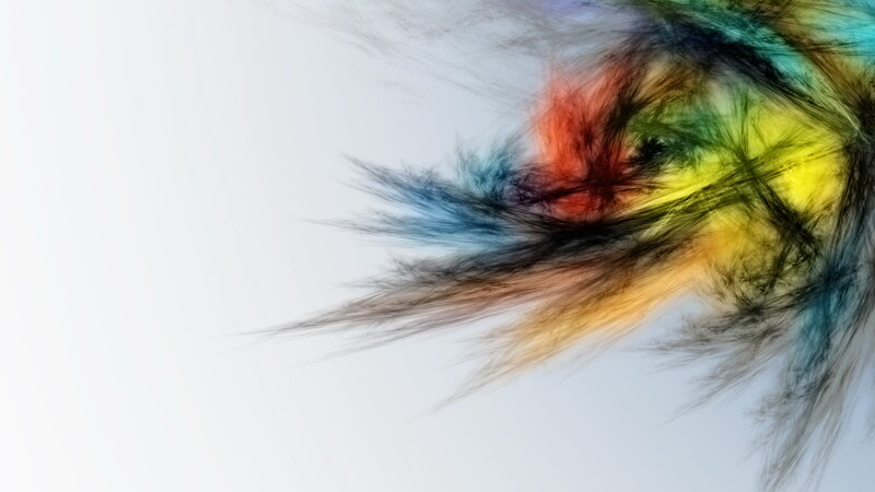 Colorful Fractal Pattern — White, Dynamic