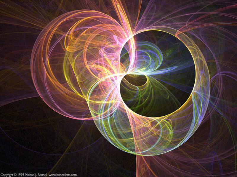 Colorful Fractal Pattern — Yellow, Dynamic