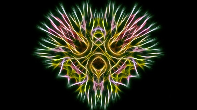 Colorful Fractal Pattern — Yellow, Energetic