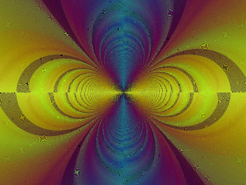 Colorful Fractal Pattern — Yellow, Hypnotic, Abstract, Spirals