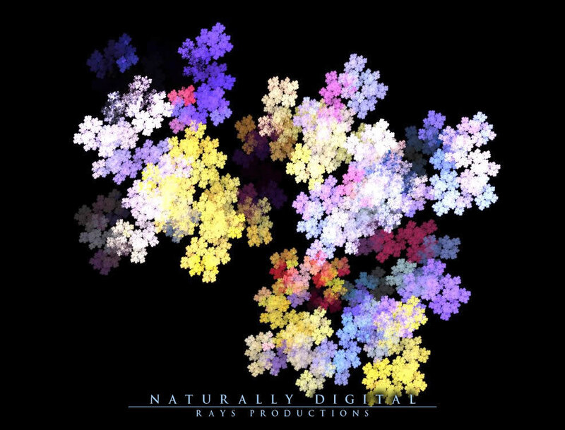 Colorful Fractal Pattern — Yellow