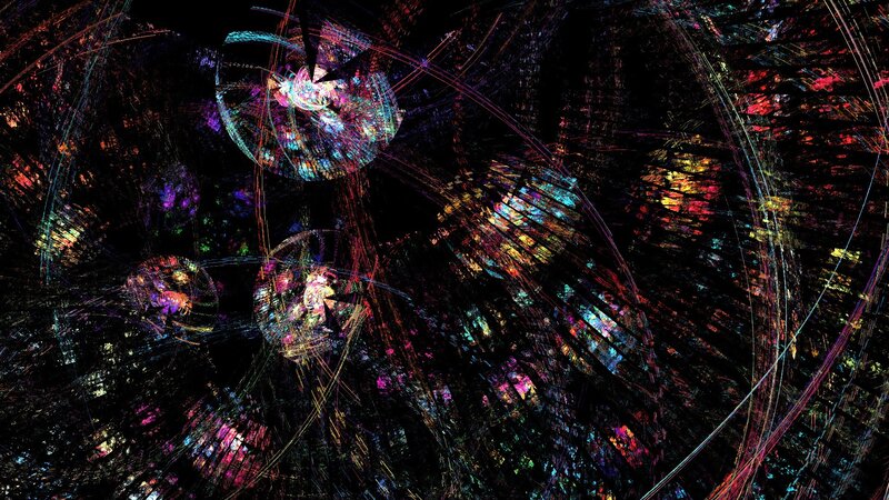 Colorful Fractal Patterns — Black, Chaotic