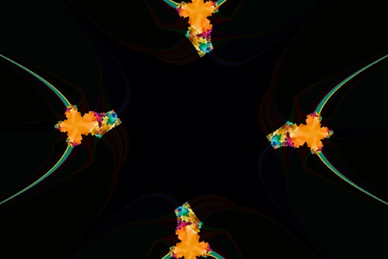 Colorful Fractal Patterns — Black, Hypnotic
