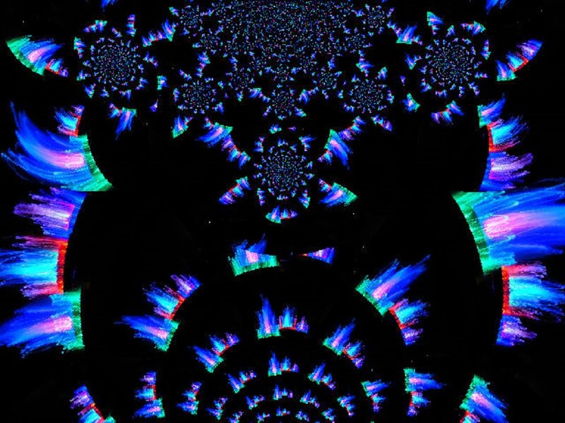 Colorful Fractal Patterns — Blue, Hypnotic, Abstract, Fractals