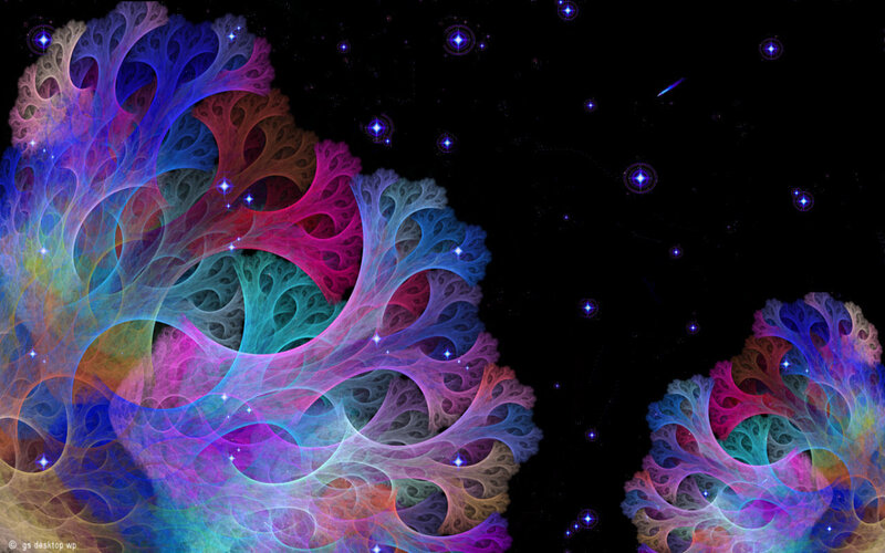 Colorful Fractal Patterns — Blue