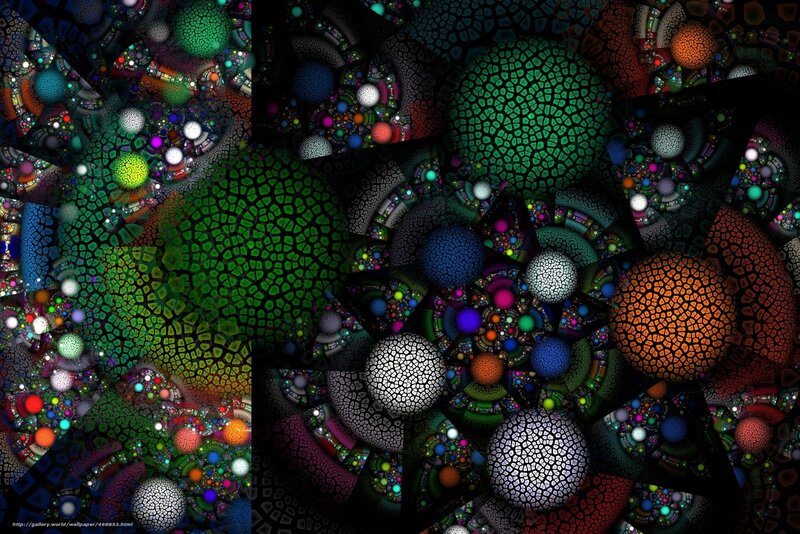 Colorful Fractal Patterns — Green, Complex