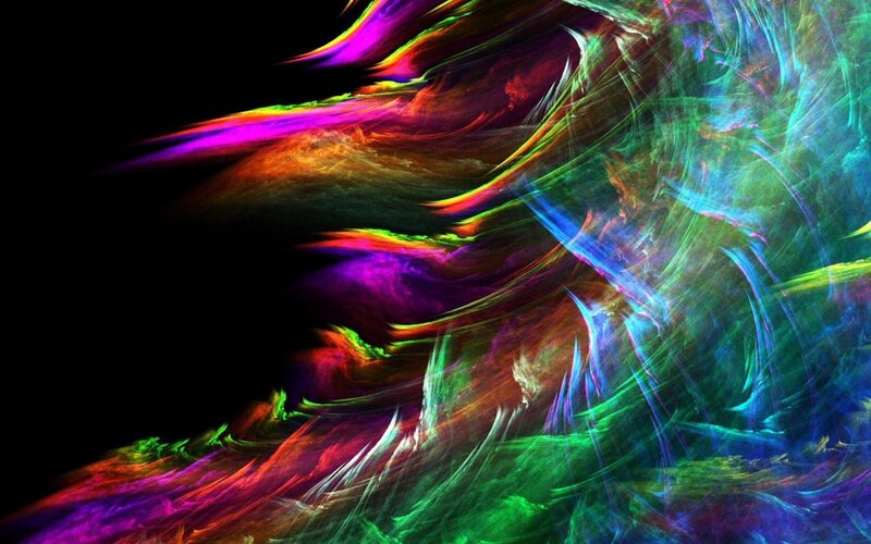 Colorful Fractal Patterns — Green, Dynamic