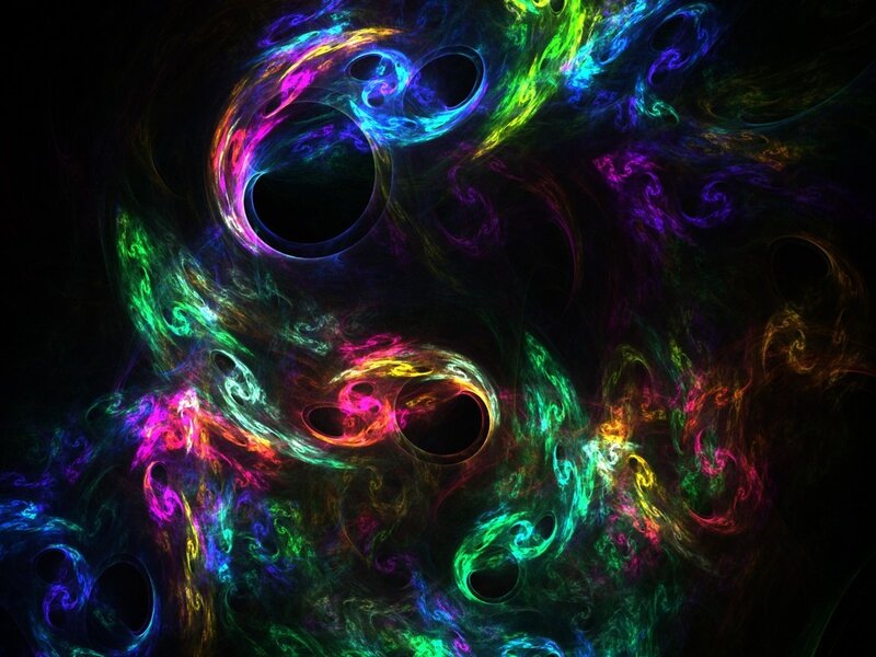 Colorful Fractal Patterns — Green, Energetic, Abstract, Swirls