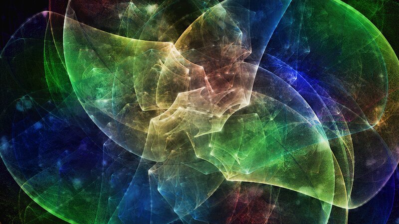 Colorful Fractal Patterns — Green, Ethereal