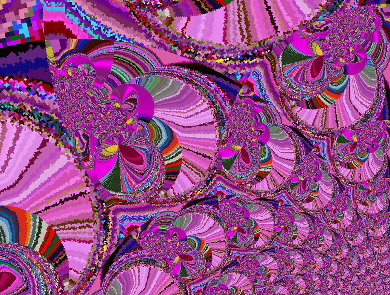 Colorful Fractal Patterns — Pink, Hypnotic, Abstract