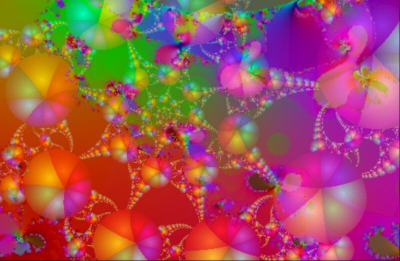 Colorful Fractal Patterns — Pink