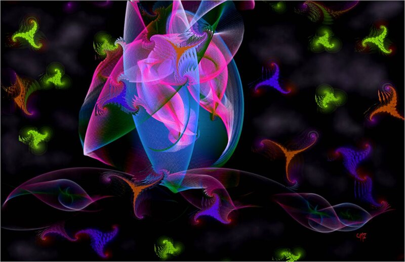 Colorful Fractal Patterns — Pink, Vibrant