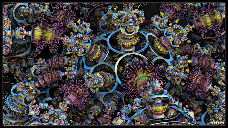Colorful Fractal Patterns — Purple, Complex