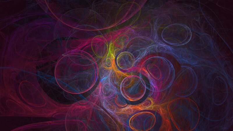 Colorful Fractal Patterns — Purple, Dynamic, Abstract, Circles
