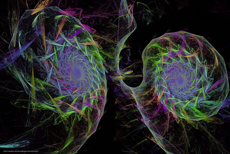 Colorful Fractal Patterns — Purple, Dynamic, Abstract, Fractals, Light Streaks