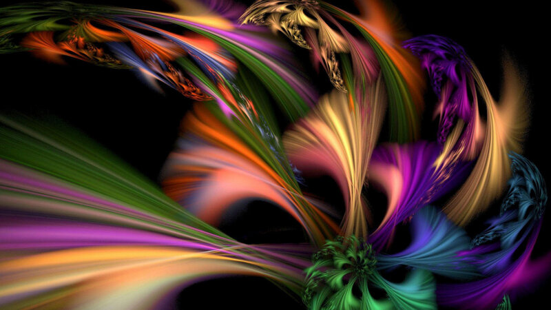 Colorful Fractal Patterns — Purple, Dynamic, Abstract, Fractals
