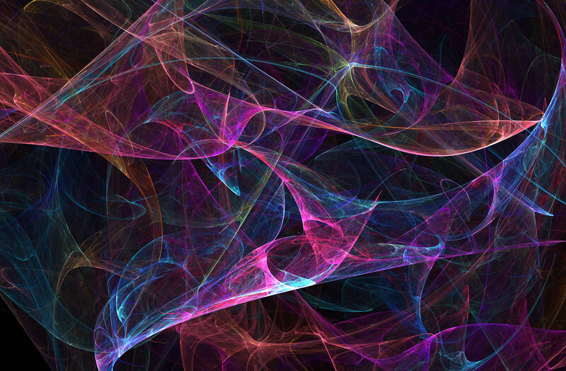 Colorful Fractal Patterns — Purple, Dynamic, Abstract, Lines