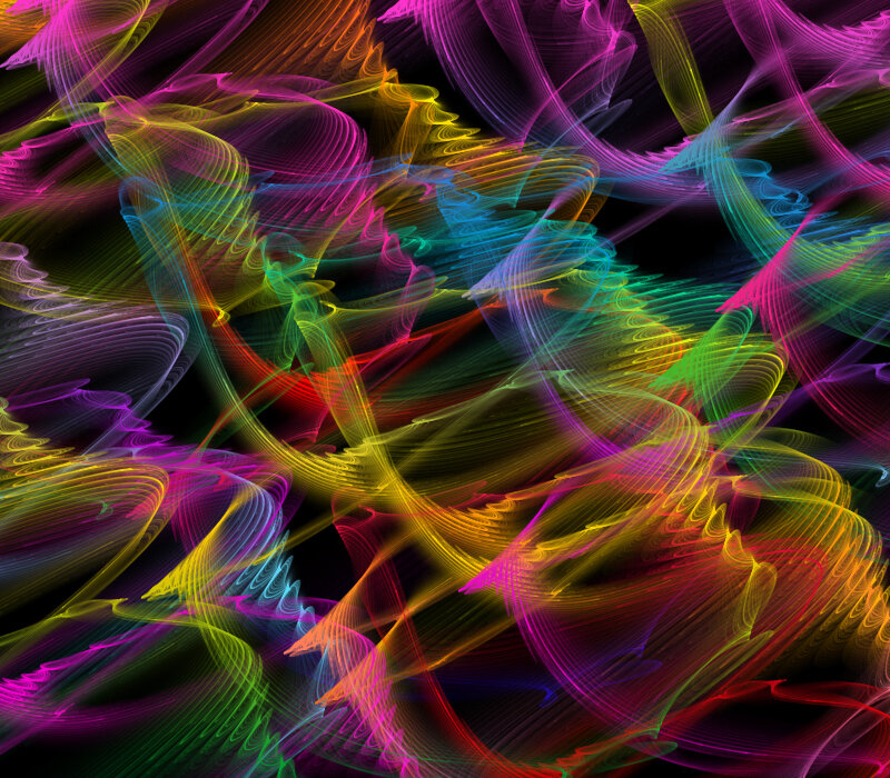 Colorful Fractal Patterns — Purple, Dynamic, Abstract