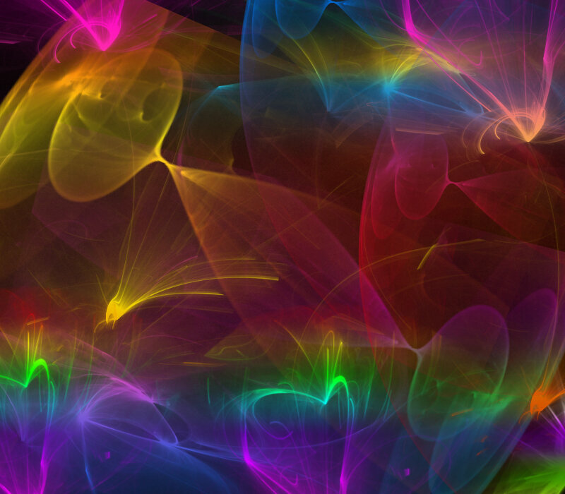 Colorful Fractal Patterns — Purple, Dynamic
