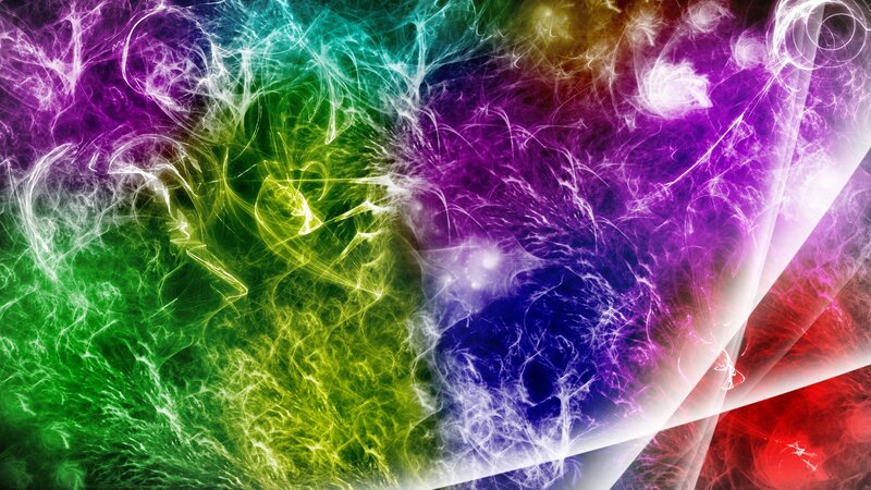 Colorful Fractal Patterns — Purple, Energetic, Abstract, Light Streaks