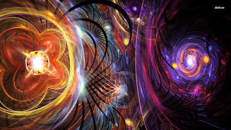Colorful Fractal Patterns — Purple, Energetic