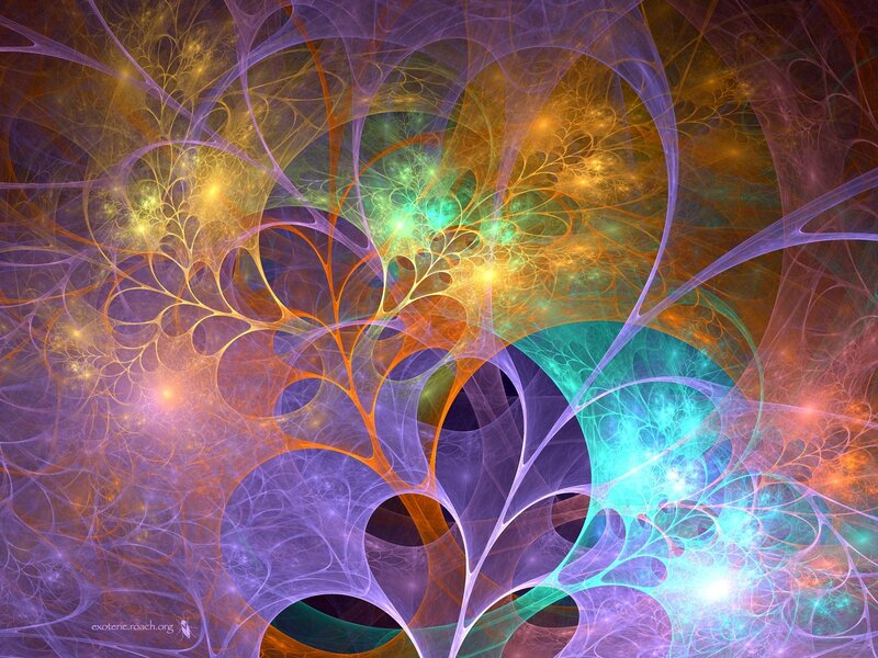 Colorful Fractal Patterns — Purple, Ethereal, Abstract