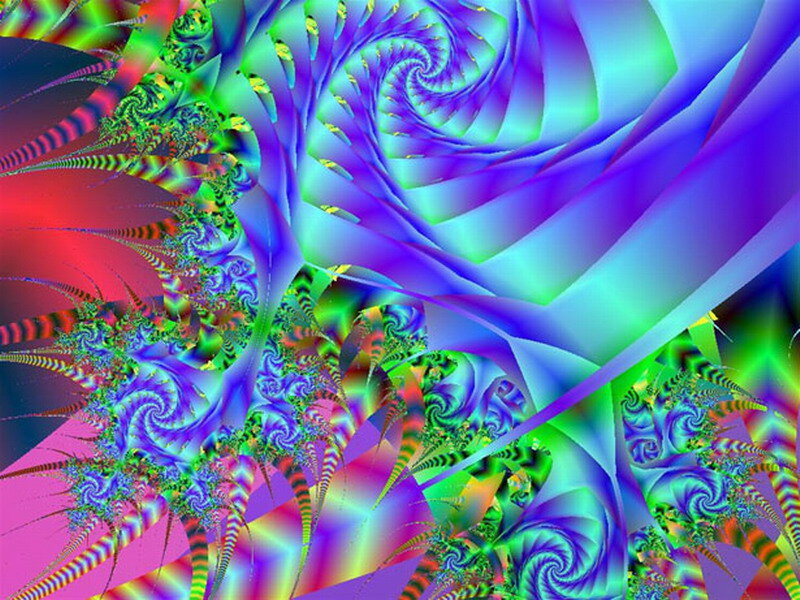 Colorful Fractal Patterns — Purple, Hypnotic, Abstract