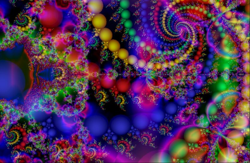 Colorful Fractal Patterns — Purple, Hypnotic