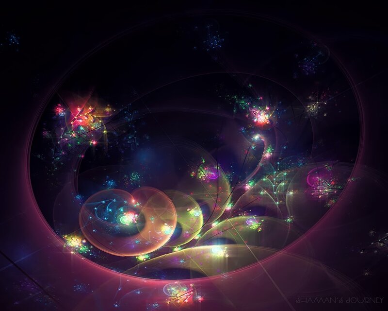 Colorful Fractal Patterns — Purple, Mystical