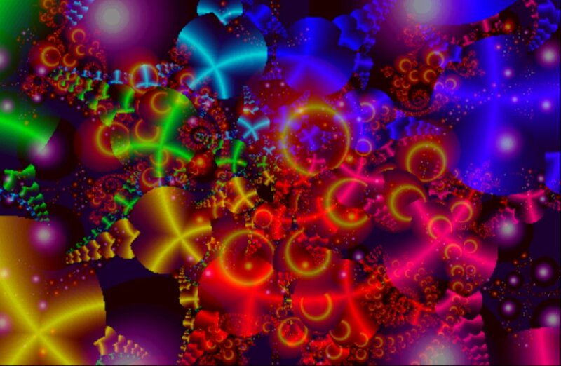 Colorful Fractal Patterns — Purple, Vibrant, Abstract, Circles