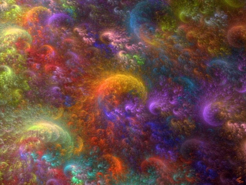 Colorful Fractal Patterns — Purple, Vibrant, Digital Art, Swirls