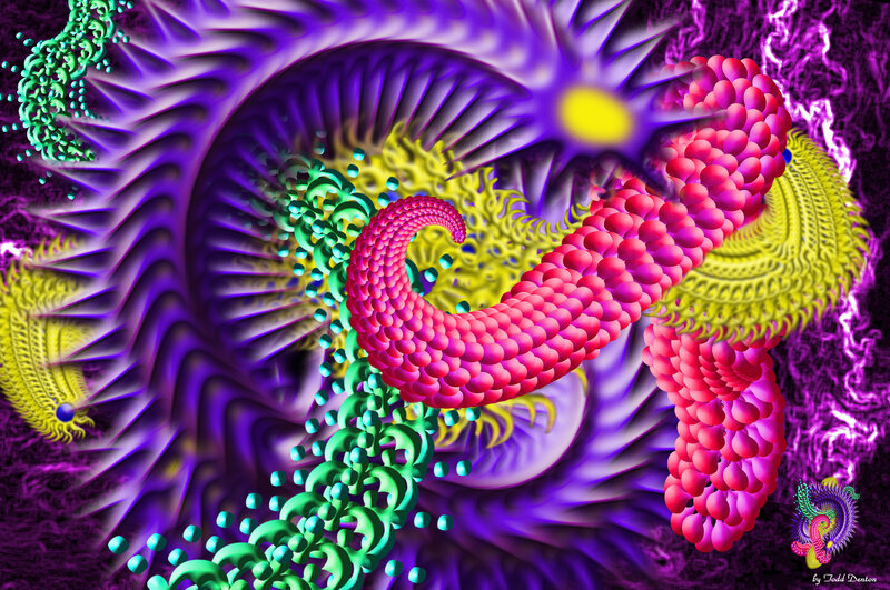 Colorful Fractal Patterns — Purple, Vibrant, Digital Art