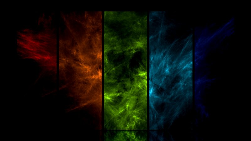 Colorful Fractal Patterns — Red, Cosmic