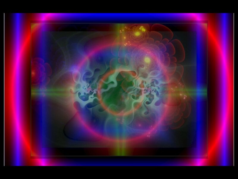 Colorful Fractal Patterns — Red, Hypnotic