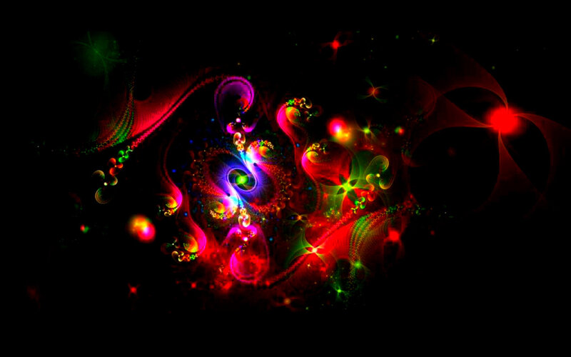 Colorful Fractal Patterns — Red, Vibrant, Abstract, Light, Swirls
