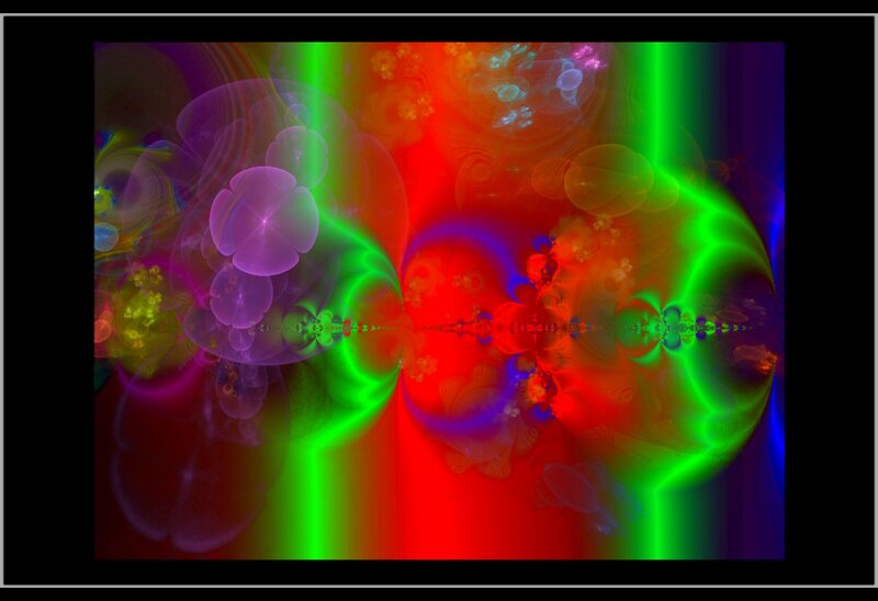 Colorful Fractal Patterns — Red, Vibrant, Abstract, Light