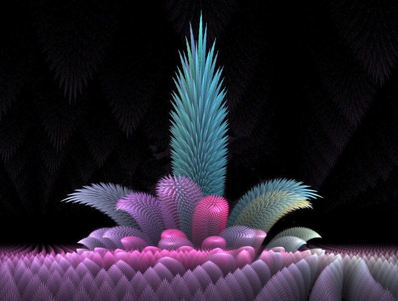 Colorful fractal plant formation