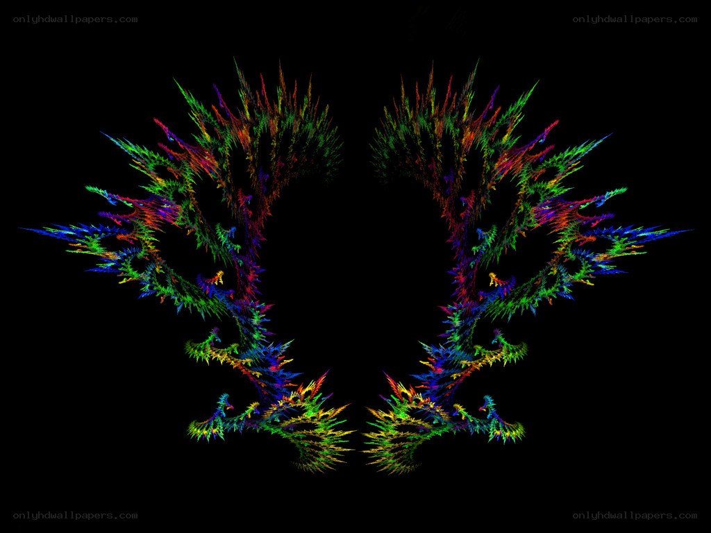 colorful fractal plant forms