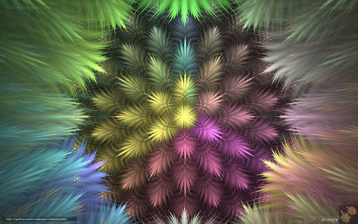 Colorful fractal plant pattern