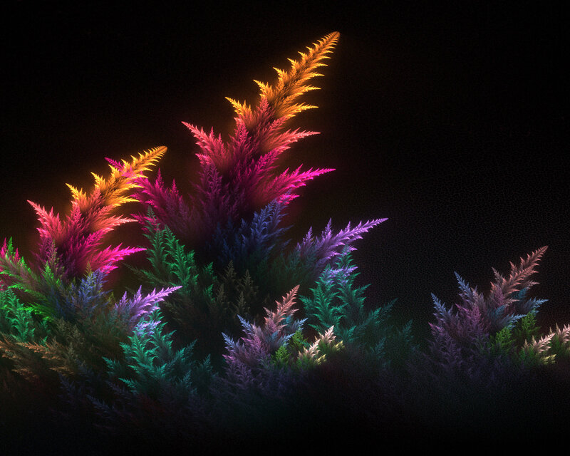 Colorful Fractal Plants