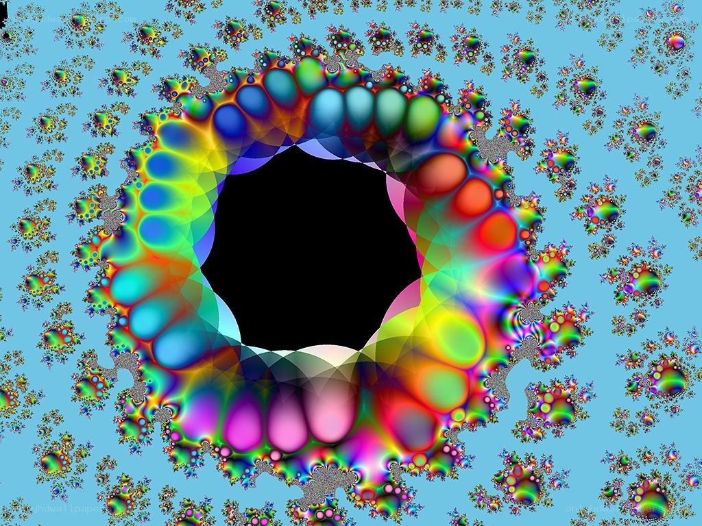 Colorful fractal ring pattern