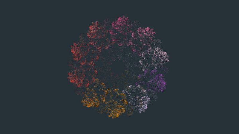 Colorful Fractal Ring — Red