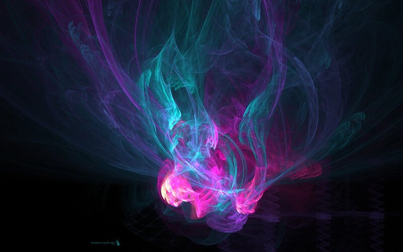 Colorful fractal smoke animation