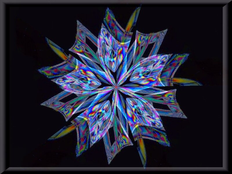 Colorful fractal snowflake
