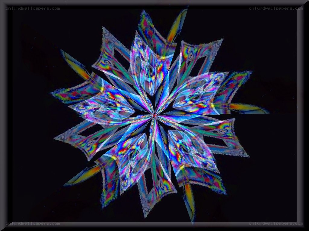 Colorful fractal snowflake