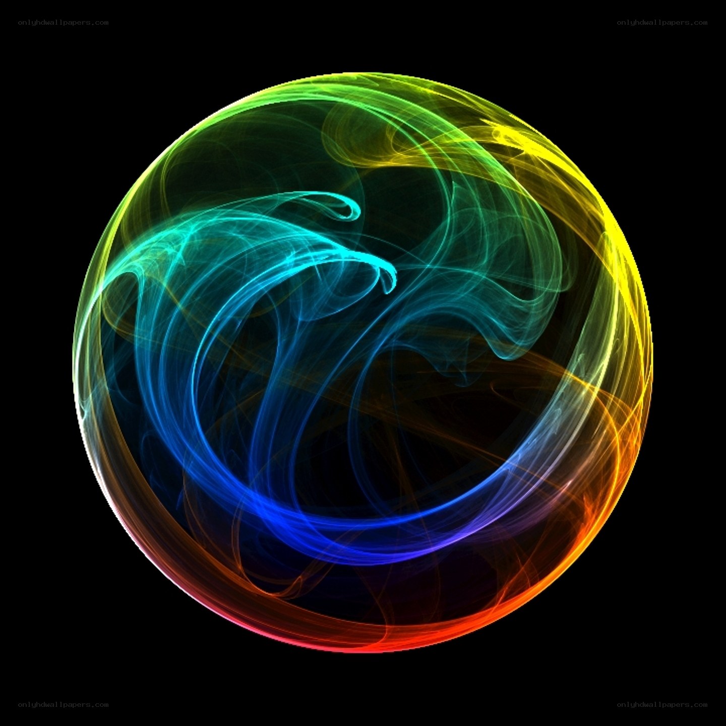 Colorful fractal sphere