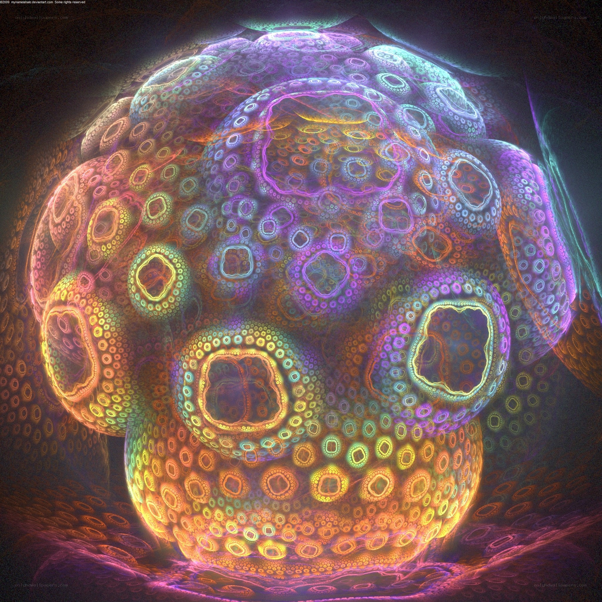 Colorful fractal sphere