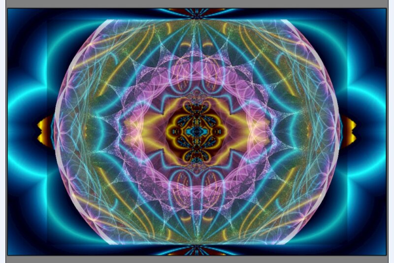 Colorful Fractal Sphere — Blue